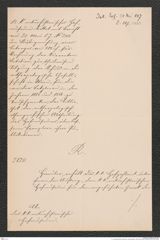 k.k. naturhistorisches Hofmuseum, Intendanzakten 1885-1896 (Hauer), Aktenzahl Z.207/1887, Seite 1
